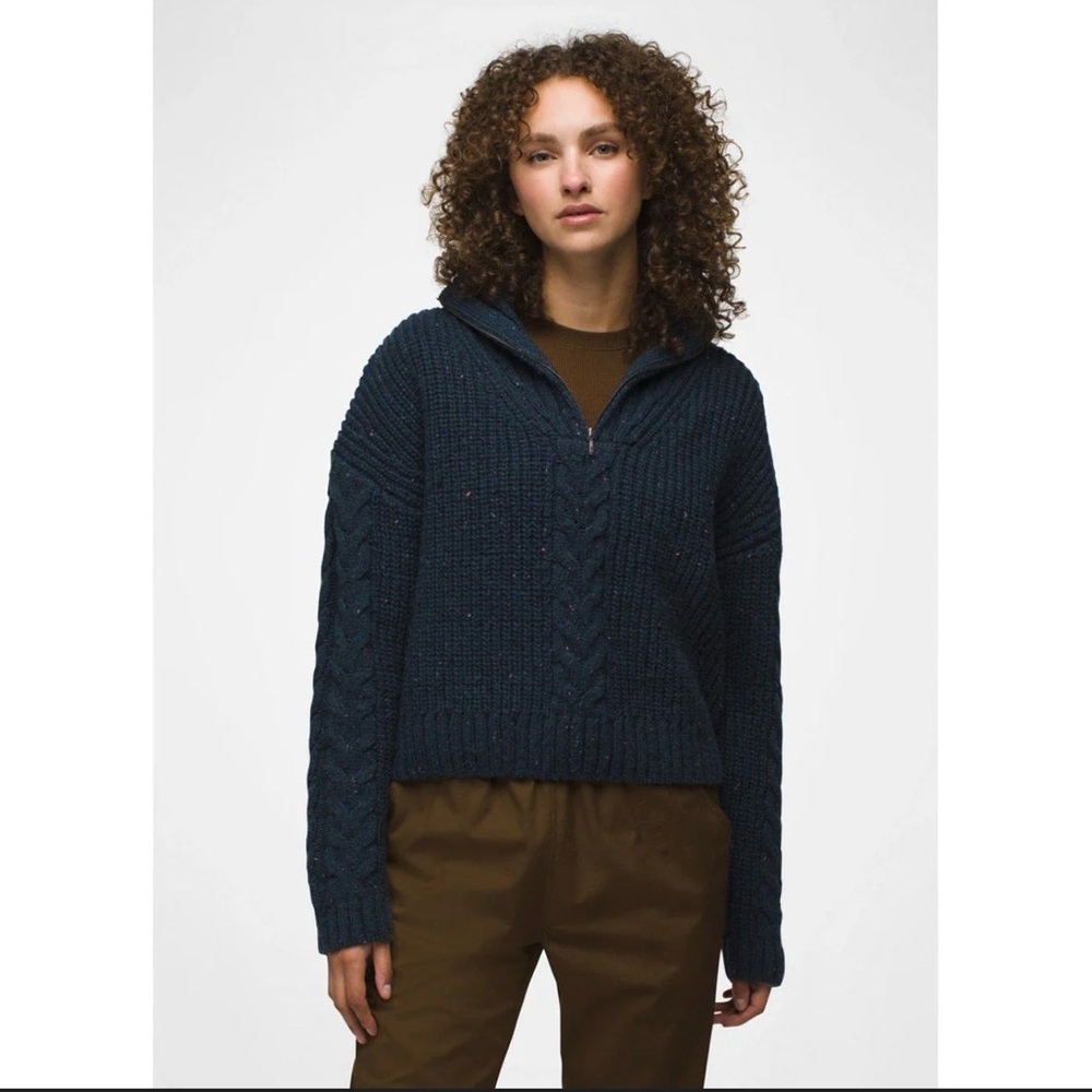 Prana Women's Deep Blue V-Neck Sweater